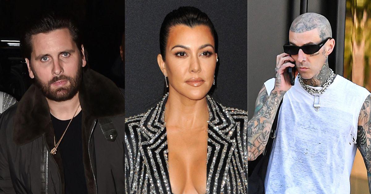 kourtney kardashian baby daddies scott disick travis barker feud