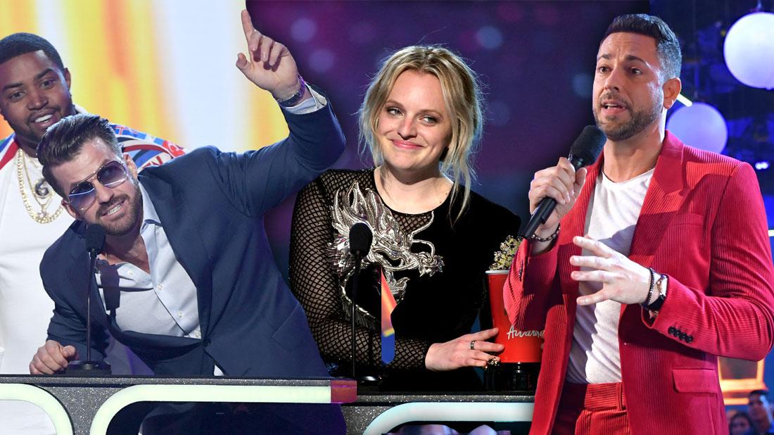 Elisabeth Moss Johnny Bananas Zachary Levi 5 Most Shocking Moments From The MTV Movie And TV Awards